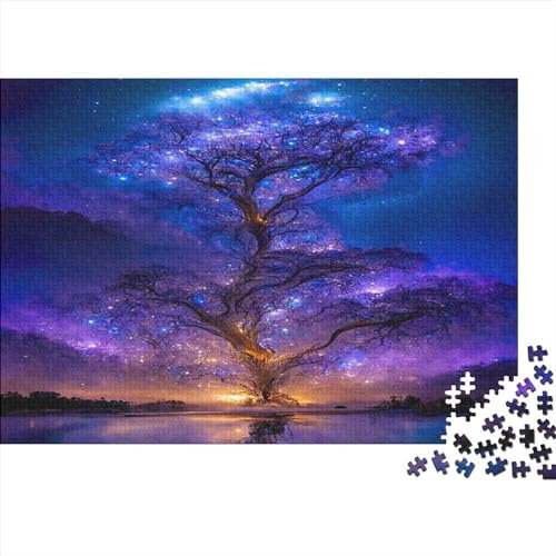 Universe Life Tree Puzzles 1000 Teile Fluorescent Tree Puzzle Für Erwachsene Lernspiel Herausforderung Puzzles Für Erwachsene Für Die Ganze Familie DIY Kit Impossible Puzzle 1000pcs (75x50cm)