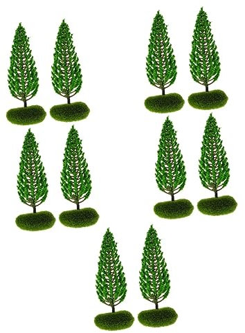 STOBOK 10 STK Baummodell Gebäudemodell Mini-landschaftsdekor Grün Bonsai-bäume Dekorieren Miniatur-modellbaum Wandgitter Aus Draht Miniaturbäume Zum Basteln Ob11 Plastik Pflanze