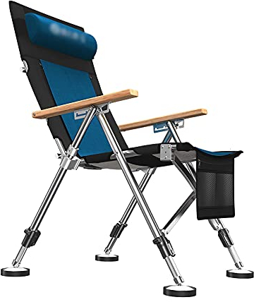 Cenz-888 Angelstühle für Erwachsene Bürozähler mit abnehmbaren gepolsterten FOLDDUNG Wild-Angelstühle Regisseurin mit Hubbeinen for Strand-Camping-Unterstützung 440 lbs Campingstühle
