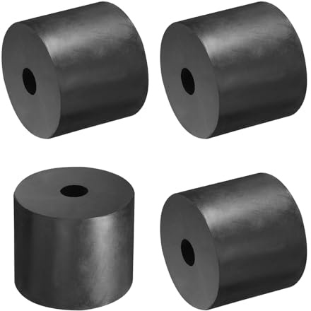 Sourcing Map Lot de 4 entretoises rondes en caoutchouc, 50 mm de diamètre extérieur x 12 mm de diamètre intérieur x 40 mm de hauteur, entretoises rondes anti-vibrations