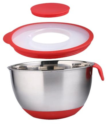 TOPBATHY Mischschale Aus Edelstahl Mit Rutschfestem Silikonboden Küchenschüssel Für Ei-schlagen Salat-verfeinern Und Backen Vielseitig Einsetzbar Für Zuhause Und Gastronomie