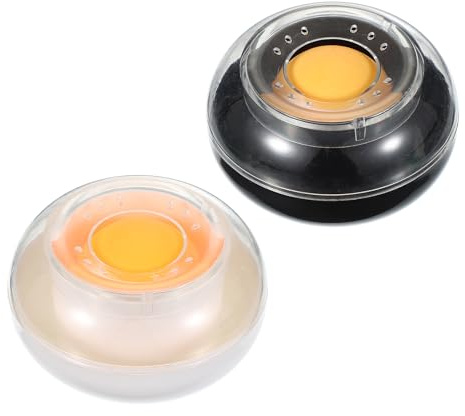 PATIKIL Umidificatore Punta Dita, 2Pz da 3 Plastica Riutilizzabile Antiscivolo Umidificatore per Dita per Carte Bancarie Fatture Documenti Conteggio, Nero/Bianco