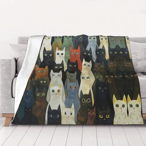 Katzendecke, Sofa-Überwurf, Bettdecke, Queen-Size-Größe, weich, leicht, Plüsch, warm, gemütlich, Luxusdecke