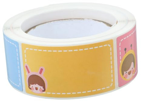 SHOWERORO 1 Rolle Mit Namensschild-aufklebern Beschreibbare Namensschilder Selbstklebende Kategorie-tags Selbstklebende Etiketten-aufkleber