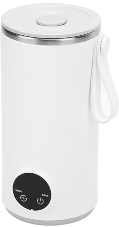 Bouilloire électrique de Voyage Portable Rechargeable par USB, Agitateur Rotatif, Température de Chauffage de 55 °C, Batterie Li 6000 MAh 400 Ml, Tasse de Voyage en Acier