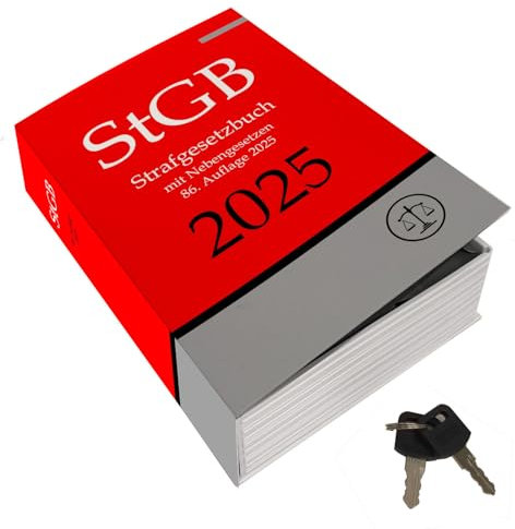 Strafgesetzbuch 2025 Booksafe L Buchtresor im lustigen Gesetzbuch-Look