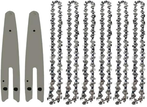 ainih Chaîne de tronçonneuse 6 for mini-tronçonneuse, mini-chaînes de tronçonneuse en acier, tronçonneuses électriques, 37 nœuds, 18 couteaux, accessoire de rechange for chaîne de tronçonneuse