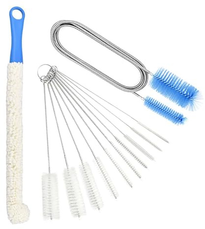 12Pcs Flexible Drain Cleaning Brush Set Rustproof Metal Brushes For Stubborn Clogs In Sink Tube Bottles Narrow Channels Drain Brush For Wide Pipes And Channels