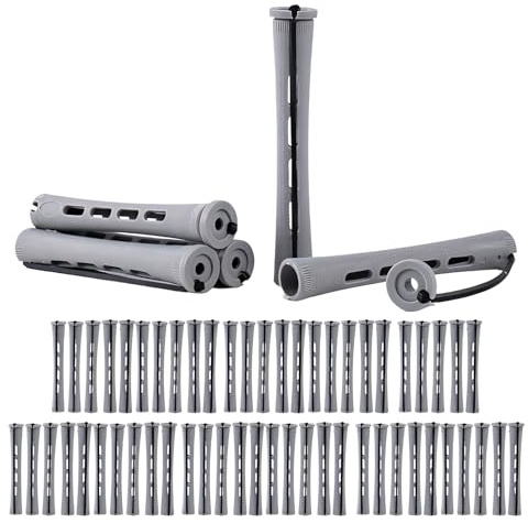 Rulos de permanentes para cabello corto - Juego de 60 rulos pequeños para ondulación permanente, rulos manuales, suministros de peluquería para mujer, viajes, peluquería, uso doméstico