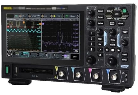 YVAAASIYC Osciloscopio Digital portátil DHO914/DHO924/DHO914S/DHO924S de 125 M/250 MHz, 4 Canales, 12 bits, 1,25 Gsa/s, con Pantalla táctil de 7 Pulgadas(DHO914 125MH/z)