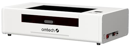 OMTech 55W Polar Lite, Desktop CO2 Laser Engraver and Cutter, 500x300mm Compact Laser Engraving Machine with Built-in Exhaust Fans, Laser Cutting Machine for Wood Acrylic Glass More