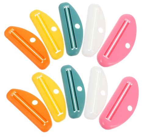LABRIMP 10 Pièces Manuel Tube Squeezer Rangement Distributeur pour Dentifrice Crèmes Pommades et Lotion Mains Compatible Puissant et Pratique