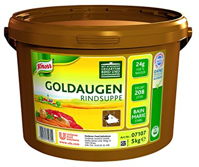 Knorr Goldaugen Rindsuppe (vielseitig anwendbare Rinderbrühe, authentischer Geschmack und perfekter Suppenspiegel) 1er Pack (1 x 5 kg)