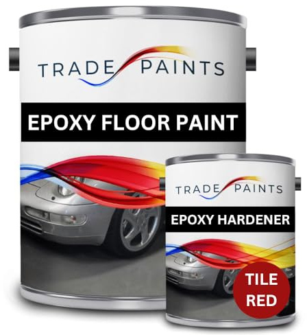 2 Pack Epoxy Garage Floor Paint - 5 Litres (Tile Red)