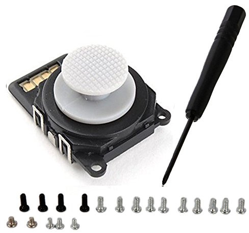 Gris botón analógico 3d Joystick stick Rocker con tapa para Sony PSP 2000 2001 + 19 tornillos + herramienta