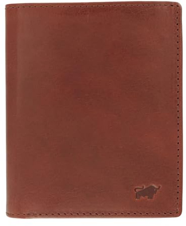BRAUN BÜFFEL - Herren RFID Geldbörse Hochformat Arezzo - 8 Kartenfächer aus echtem Rindleder Schlichtes Design - Edles Schwarz