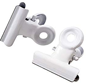 Coideal vita små tjurklämmor, 30-pack 0,87 tum metallgångjärn pappersklämmor för fotobilder, taggväskor, butiker, kontor och hemmakök (22 mm)
