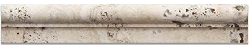 Philadelphia Travertine HONED OG-1 (Single-Step Chair Rail Trim) Molding Trim Liner Tile -20 pcs.