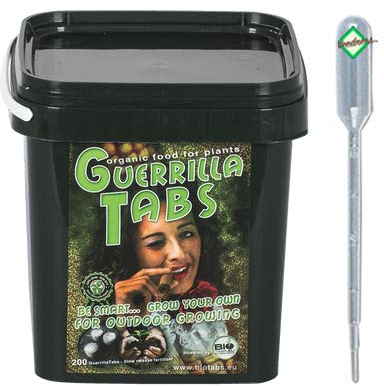 Weedness BioTabs Guerilla Lot de 20 engrais naturel pour orchidées bio, bonsaï, engrais organique longue durée
