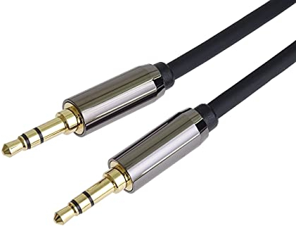 PremiumCord Cavo Jack Stereo HQ da 3,5 mm, Spina Jack da 3,5 mm, Stereojack Maschio-Maschio, Cavo Di Collegamento Audio Cuffie Aux, Schermato, Connettore In Metallo, M/M, Lunghezza 5 m