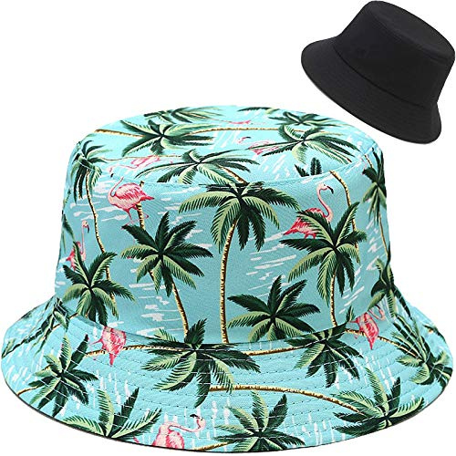 Malaxlx Damen Fischerhüte Sonnenhut Strandhut Fishermütze Sommerhut Draussenhut Faltbarer Reversibel