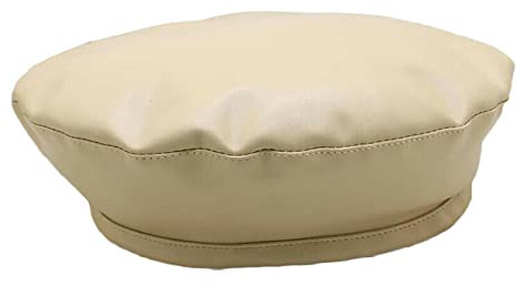oonui Baskenmütze Damen Damen Pu-Leder-Barett-Künstler-Frühlings-Mütze-Hut-Kappe Vintage Plain Barett-Hüte Normallack-Elegante Dame-Kappen,Beige,54-58Cm