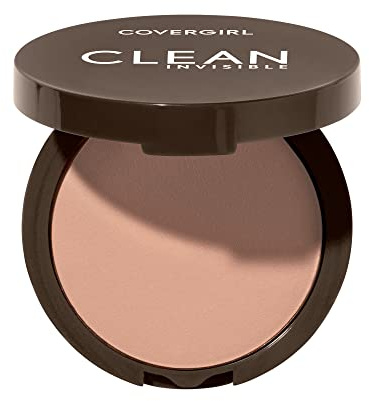 Covergirl Clean Invisible Pressed Powder, Lightweight, Breathable, Vegan Formula, Creamy Beige 150, 0.38oz