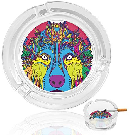Aschenbecher Für Zigaretten Bunter Wolf Kristallglas Aschenbecher Rauchen Aschenbecherhalter Für Home Hotel Office Table Top