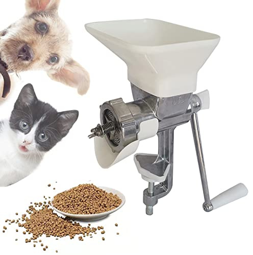 KAWAAI Neue Tierfutter-Pelletmaschine, manueller Tierfutter-Granulator, optionale 1,5/2/2,3/2,5/3/3,5/4/5/6/7/8/9/10 mm Formen, für Vögel, Fische, Katzen, Hunde 10