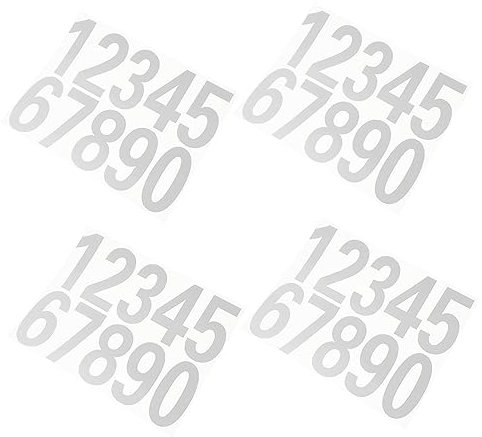 Uonlytech 4 Sets Digits Decal Reflective Stickers for Address Mailbox Sticker for Mailbox