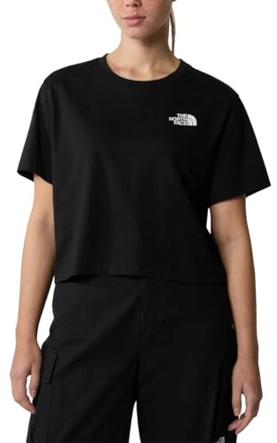 The North Face Simple Dome Cropped Slim T-tröja för kvinnor Tnf Black XXL