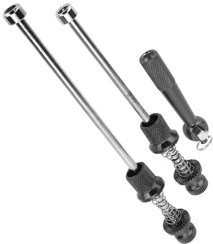 Schnellspanner, Verriegelbar, Diebstahlschutz, Rennradräder aus Aluminiumlegierung, Verriegelbar, Solide, Tragbar, Einfach zu Bedienen (BLACK)