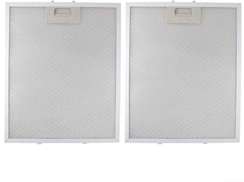 Lot de 2 filtres à graisse en métal pour hotte aspirante, 350 x 240 mm avec 5 couches de graisse en aluminium, pour la plupart des hottes d'aération