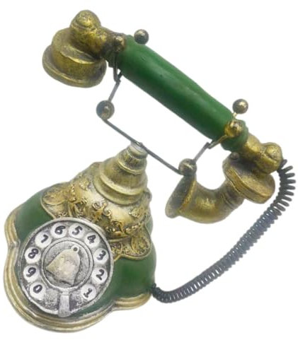 Didiseaon Telefono retrò in Resina Disco Rotativo, Decorazione Vintage per Casa e Ufficio, Soprammobile Piccolo e Funzionale per Arredamento Classico e Spazi dallo Stile Antico