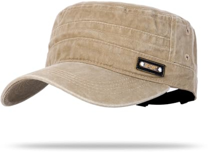 YAMEE Military Cap Herren Vintage Denim,Army Cap Herren Atmungsaktiven Sonnenschutz