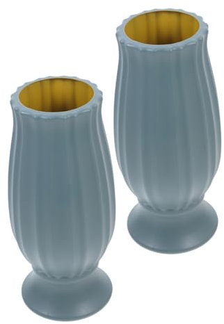 MAGICLULU 2 Pezzi vaso da cimitero vaso lapideo portafiori per tomba per cimitero vasi di urna di metallo vasi per lapidi portafiori in lapide fiori del cimitero Light Green
