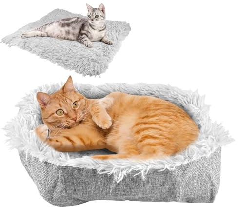 Cuccia Gatto 2 in 1, Grigio, Piccolo