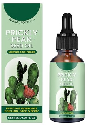 QGuoJie Organic Prickly Pear Seed Oil 50ml | 100% Pure Natural Cactus Oil for Face, Hair & Body | Skin Moisturizer for Firming, Hydrating & Anti-Aging | All Skin Types (1)