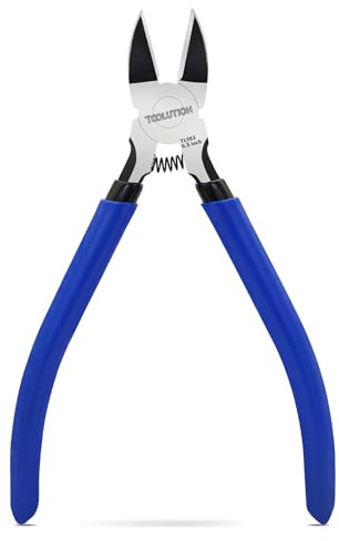 TOOLUTION Seitenschneider für Schmuck, Basteln, Kabelbinder, Handwerk und Bastelarbeiten –Während der schraubklammer einer Langen, schlagkräftigen klinge mit böller die greifen und ummantelung für