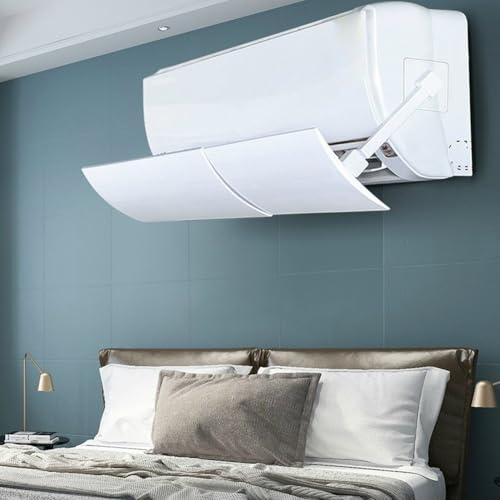 Rehoetom Deflettore regolabile per condizionatore d'aria, deflettore anti-vento per il raffreddamento domestico, pannello telescopico in PVC PP blocca il flusso d'aria diretto, facile installazione