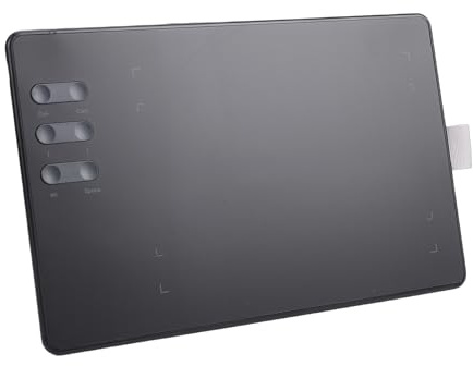 GEERYZHE Graphics Drawing Tablet 4.49x6.81in with 16384 Pressure Levels, 6 Shortcut Keys & 5 Pen Nibs – OTG Compatible for Win//, Ideal for Students & Designers Using (P3)