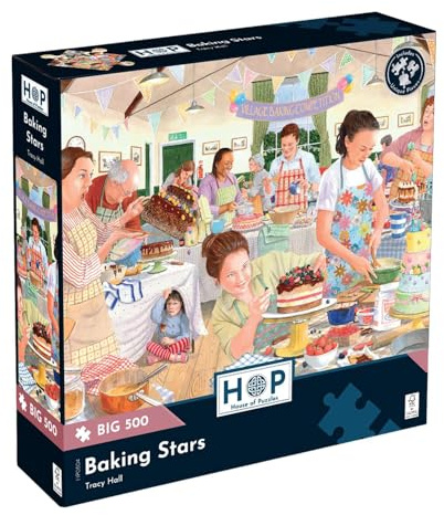 The House of Puzzles | Baking Stars BIG 500 Piece Jigsaw Puzzle | Food Theme for Adults