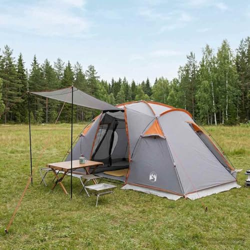 Mokuyary Tunnelzelt Grau und Orange 520x260x175 cm Garten