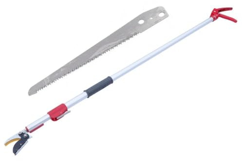 KIGNIEK Tree Cutters Long Reach Telescopic, Pole Pruning Saw with Steel Blade, Telescopic Tree Pruner & Lopper 2 in 1, Extendable Garden Shears for Palm Oak High Branches