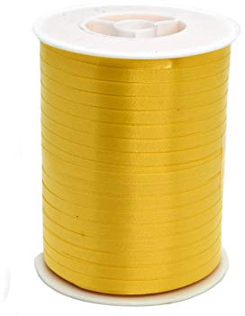 Geschenkband Ringelband 5mm 500mm Kräuselband Geschenk Geschenkverpackung Basteln, Schenken, Dekorieren (gelb)