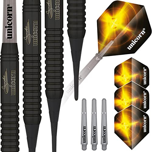 Unicorn Black Brass Gary Anderson Soft Dart, 19g