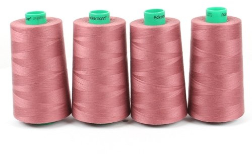Ackermann Nähgarn Dunkel Meliert (0888), 4x 5.000 m Konen (20.000 m) – Universal-Garn 100% Polyester, Stärke 120, OEKO-TEX, für Overlock- und Nähmaschinen