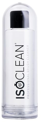 ISOCLEAN Makeup Brush Cleaner - Easy Pour with Dip Tray, 165ml | Gentle Daily Use Solution, Reduces Product Buildup, Improves Application, Easy Clean Brush Cleaning Solution & Sponge Cleaner