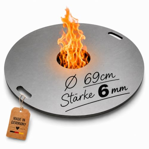 Terma Feuerplatte Durchm. 69 cm, Grillplatte, Plancha Stärke 6 mm, Grillring, Feuerring