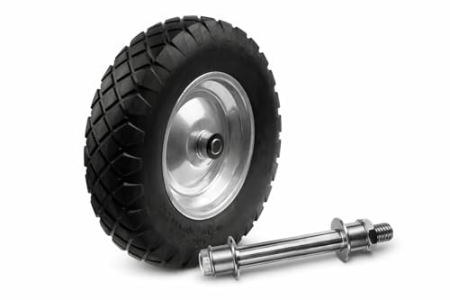 Schubkarrenrad Vollgummi PU Blockprofil 4.80/4.00-8 Ø 390mm Gummirad
